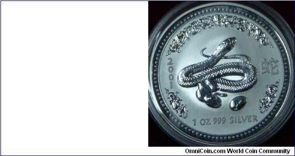 1 oz. silver Lunar NCLT, Year of the Snake