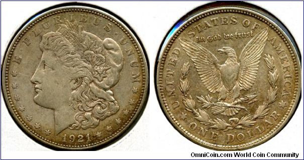 1921d 
Morgan Dollar 
Liberty Head & Eagle