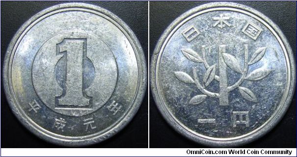 Japan 1989 1 yen.