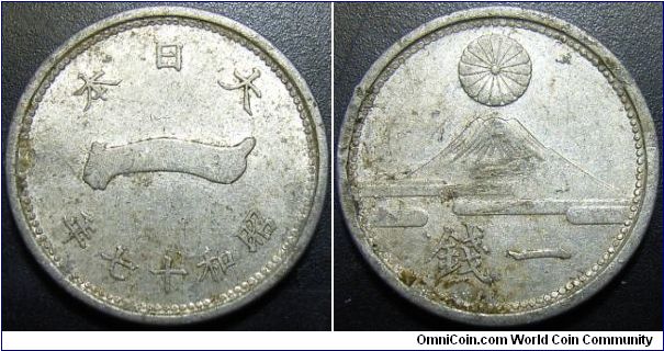 Japan 1942 1 sen.