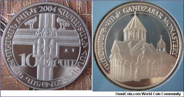100 Dram - Gandzasar monastery - 31.1 g Ag 999 - mintage 500 only !