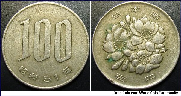 Japan 1976 100 yen.