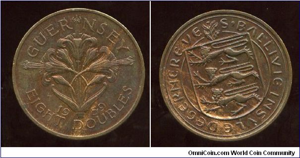 1959
8 doubles
Guernsey lily 
Island coat of arms