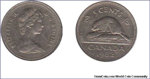 1982 5 cents