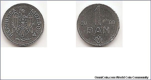 1 Ban
KM#1
0.6800 g., Aluminum, 14.5 mm. Obv: National arms Rev: Value
divides date above monogram Edge: Plain