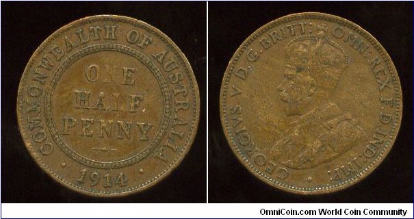 1914
1/2d
Value & date
King George V