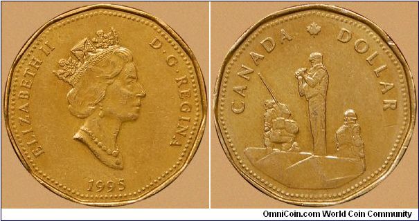 Canada, 1 dollar, 1995 Peacekeepers