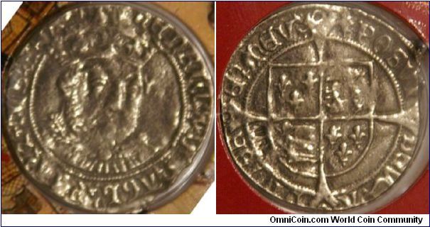 Groat (fourpence) of Henry VIII, 24 mm (approximate date, reproduction)