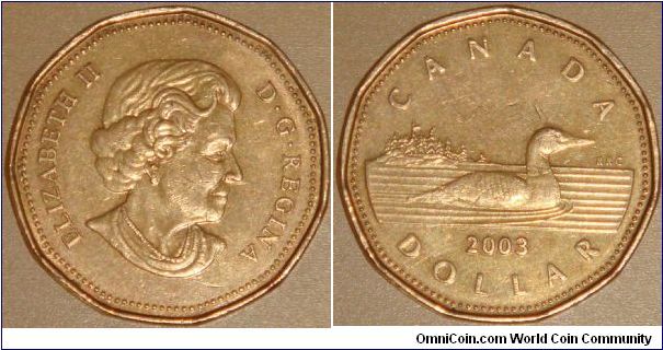 Canada, 1 dollar, 2003 (2003-2006) Regulation Coin Loonie