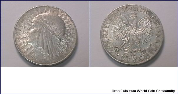 RZECZOSPOLITA POLSKA
10 ZLOTYCH WARSAW MINT
.750 silver