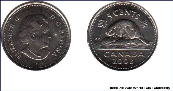 2003 5 cents - new effigy.