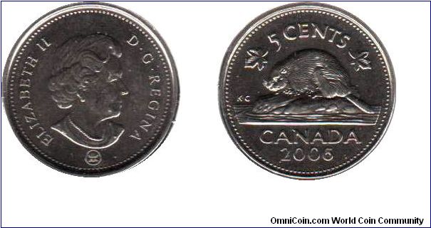 2006 5 cents - RCM mint mark