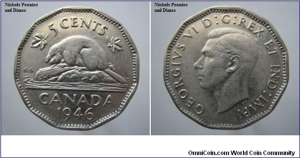 5 cent Canada VF-20 0.50