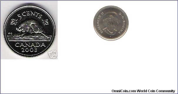 5 cent Canada AU-50 0.05