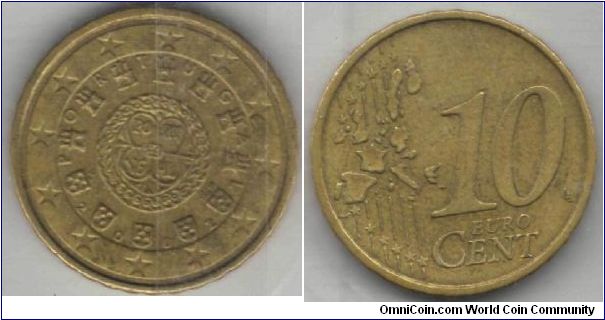 10 Cents. Portugal
At the centre is a Royal Seal from 1142.