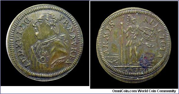 Louis XVI (Armis nunc tota) - Brass jetton Mm. 24