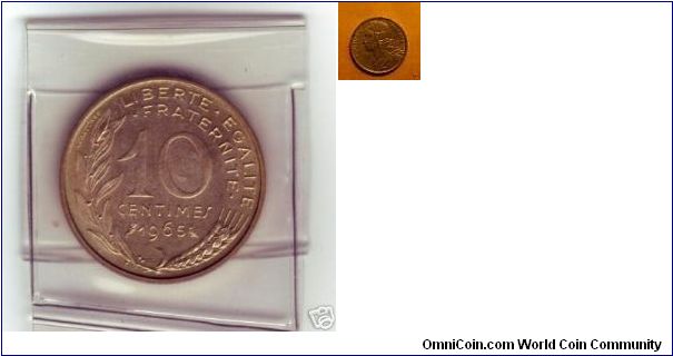 10 centimes France
MS-63 0.50