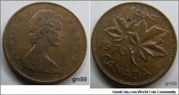 Large beads, 
obverse;Queen Elizabeth II right. Reverse; Maple leaf divides date and denomination. Bronze. 1 Cent
Dark Brown