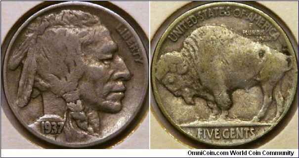 indian head/buffalo nickel, type 2, 21.2 mm, Cu-Ni