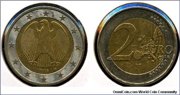 2002
2 Euro
Stylized Eagle
Map of EU