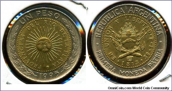 1995
1 Peso
Smiling sun
Coat of arms
