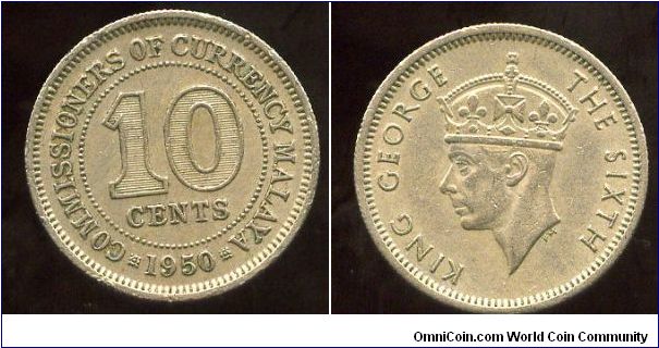 Malaya
1950
10c
Value & date
King George VI