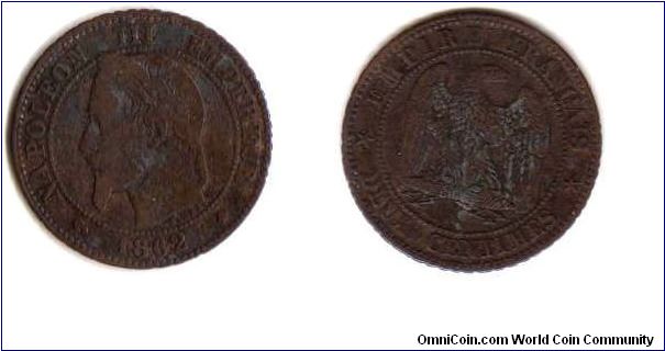 1862 2 centimes - Napoleon III
