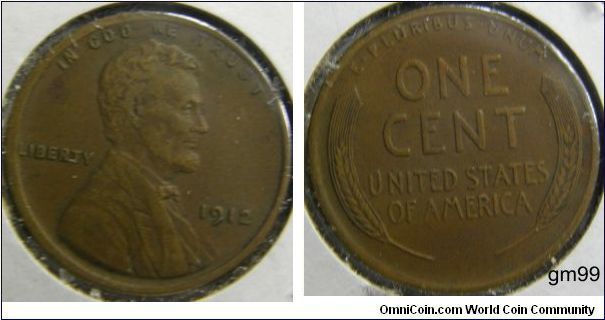 1912 LINCOLN/Wheat Penny