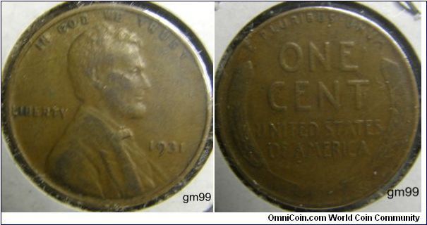 1931 LINCOLN/ Wheat Penny