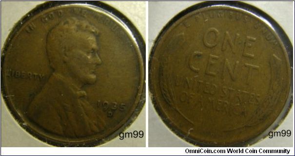 1935D LNCOLN/ Wheat Penny