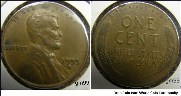 Bronze
1955D LINCOLN/Wheat Penny