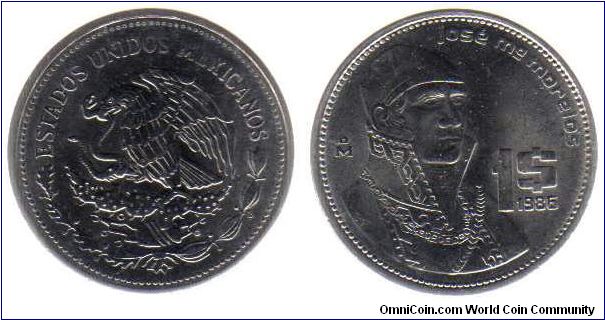 1986 1 peso