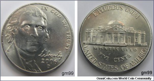 2006D 
Thomas Jefferson Nickel