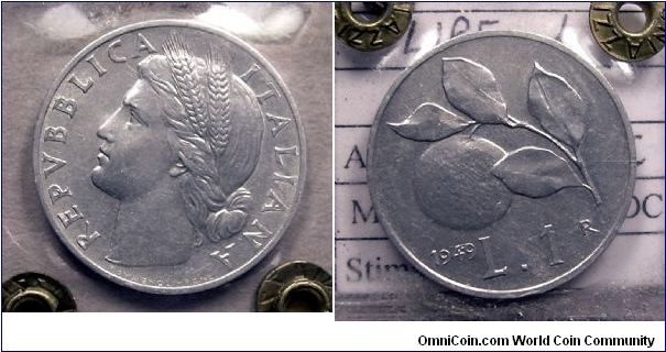 Italian Republic - 1 Lira - italma