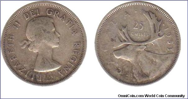 1953 25 cents