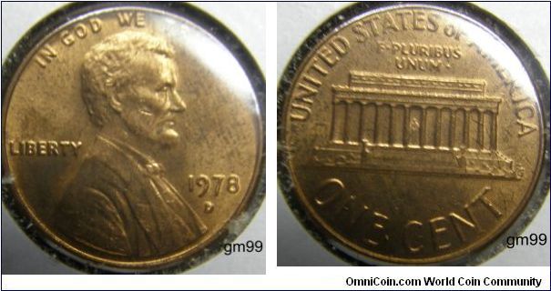 1978D Lincol Cent
Mintmark: D (for Denver, CO) below the date