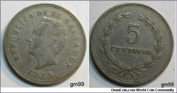 El Salvador km149.1 5 Centavos (1975-1986)