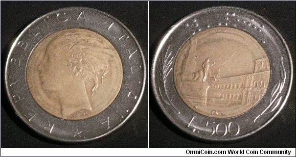 Italia pre-Euro 500 lira coin