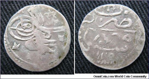 Egypt (Ottoman Empire) 1 para, AR, hammered coin, date about 1703 AD.