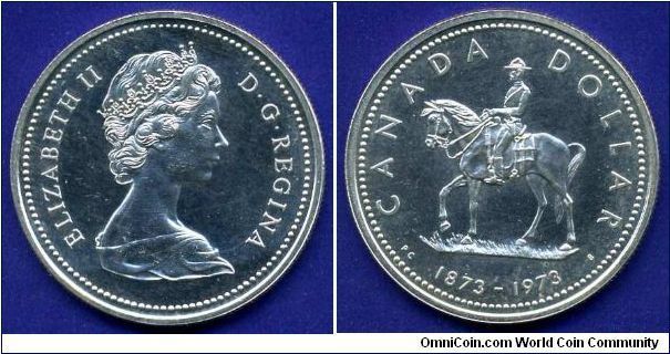 Canada dollar.
'The Royal Canadian Mounted Police'.
Elizabeth II.


Ag500f. 23,32gr.
