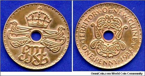 1d.
George VI (1936-1952).
British New Guinea.
Mintage 360,000 units.



Br.