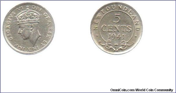 Newfoundland 1941 C 5 cents