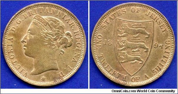 1/12 shilling.
Victoria (1837-1901).


Br.