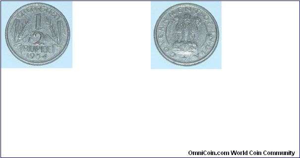 1/2 Rupee:India