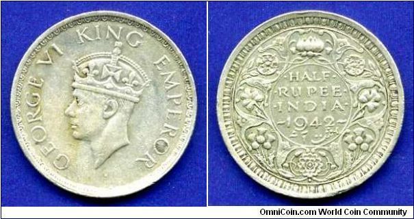 Half Rupee.
George VI (1936-1952).


Ag917f. 5,83gr.