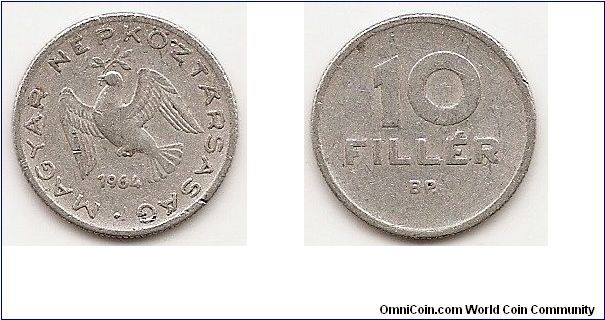 10 Filler
KM#547
0.8600 g., Aluminum Obv: Dove with branch Rev: Denomination