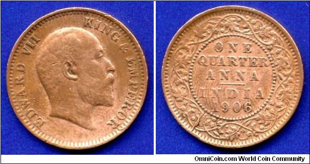 1/4 anna.
Edward VII (1901-1910).


Br.