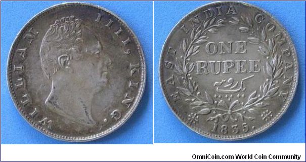 William IV 1 rupee