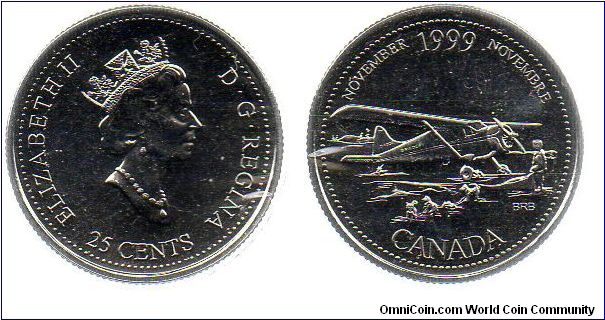 November 1999 25 cents - The Airplane Opens the North