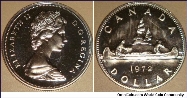 Canada, 1 dollar, 1972 Regulation Coin Voyageur, nickel dollar